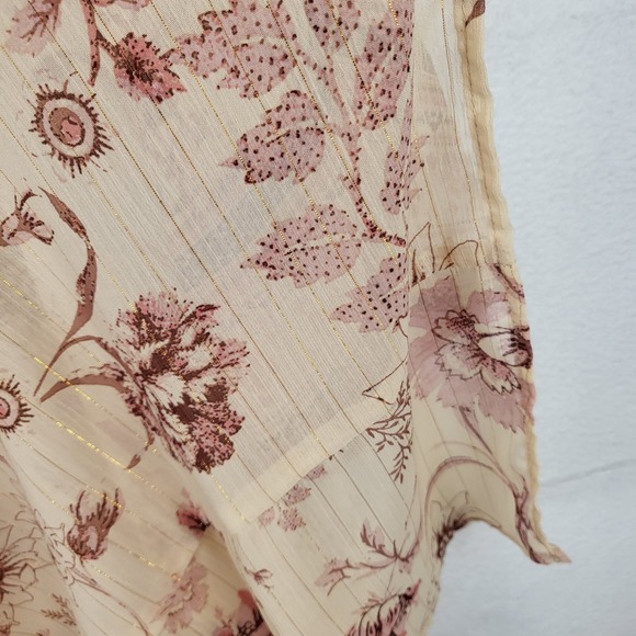 Maurices Cream Floral Print Kimono Cardigan Duster Lightweight Boho 1X - Picture 3 of 7